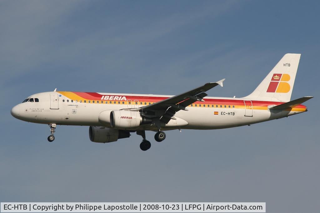 EC-HTB, 2001 Airbus A320-214 C/N 1530, Short final on 26L