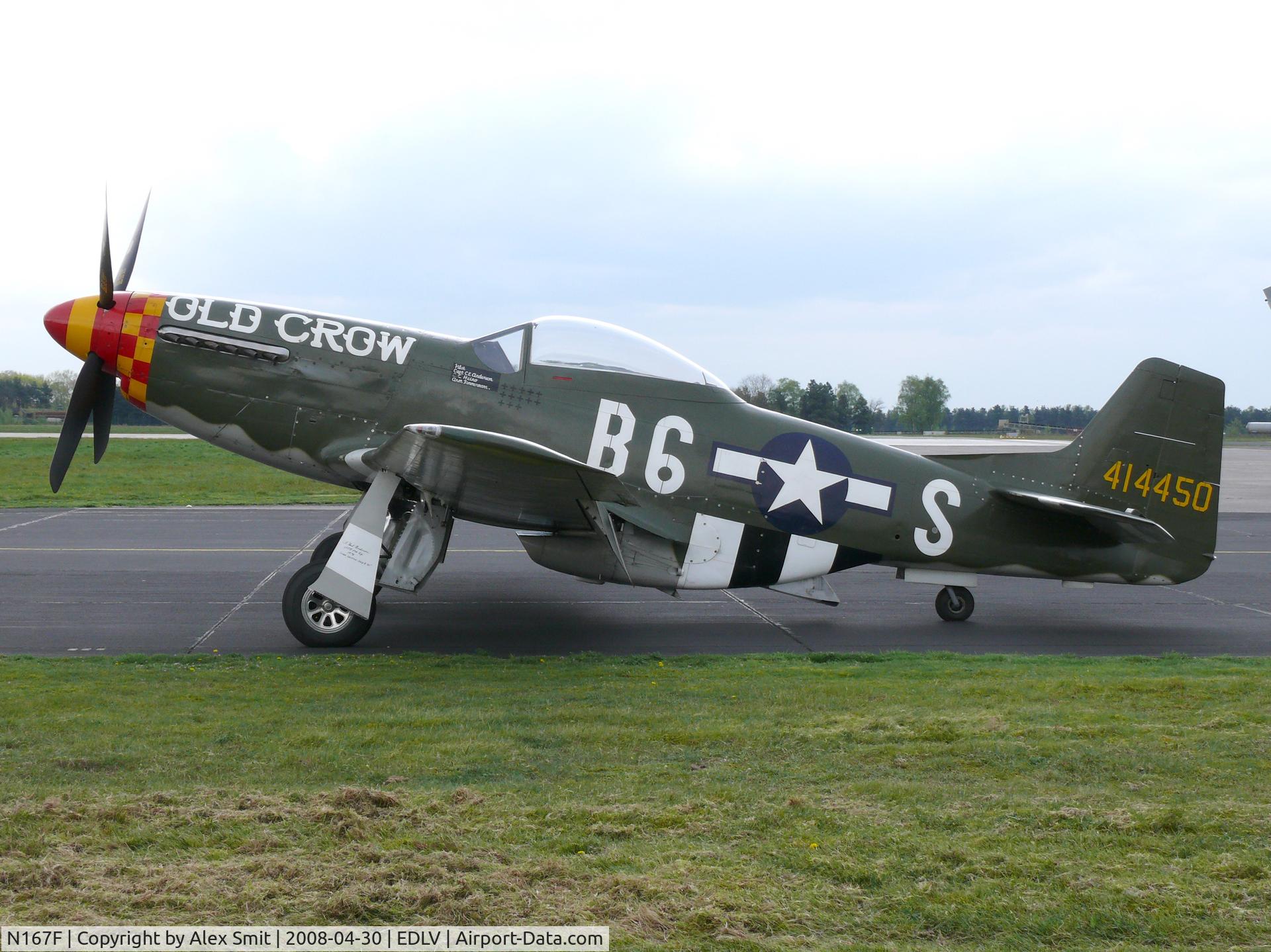 N167F, 1944 North American P-51D Mustang C/N 122-40417, North American P-51D Mustang N167F as US Air Force 44-14450/B6-S/Old Crow