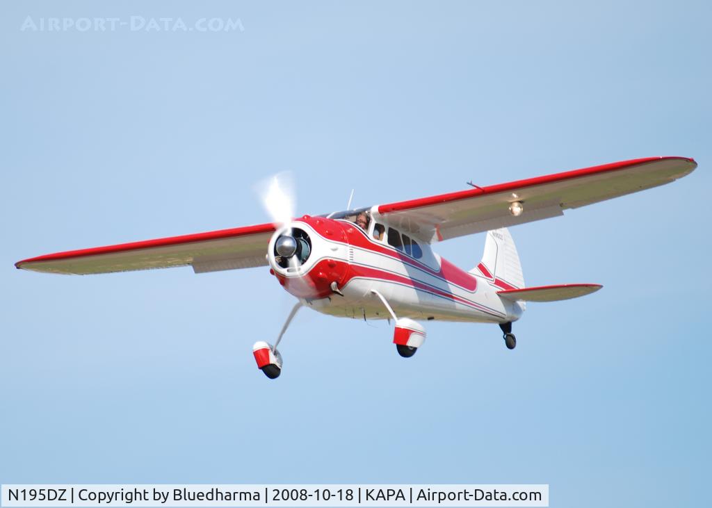 N195DZ, 1953 Cessna 195B Businessliner C/N 16077, On final approach to 17L.