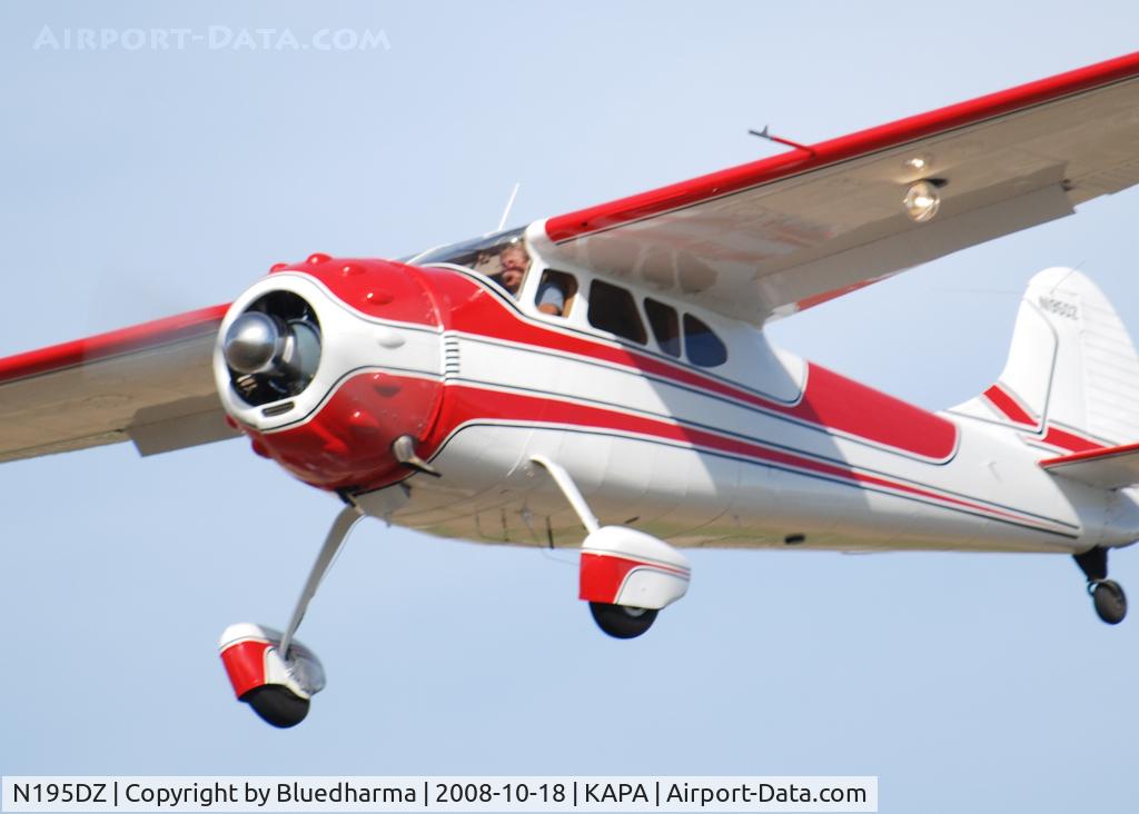 N195DZ, 1953 Cessna 195B Businessliner C/N 16077, On final approach to 17L.