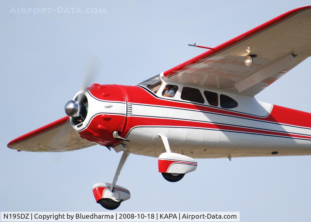 N195DZ, 1953 Cessna 195B Businessliner C/N 16077, On final approach to 17L.