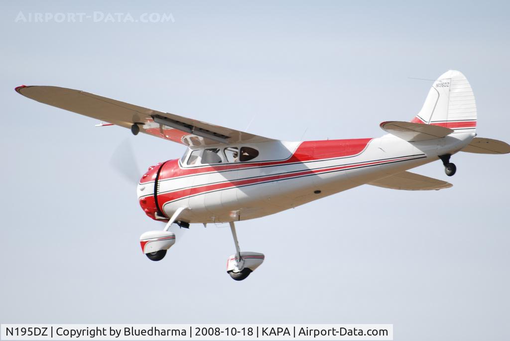 N195DZ, 1953 Cessna 195B Businessliner C/N 16077, On final approach to 17L.