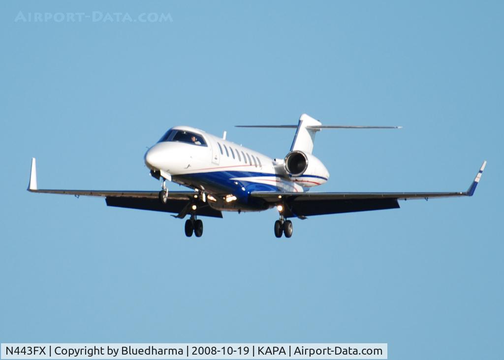N443FX, 2008 Learjet 45XR C/N 45-371, On final approach to 17L.