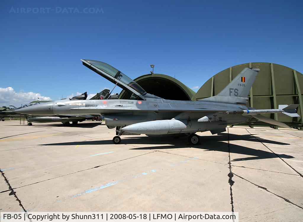 FB-05, General Dynamics F-16BM Fighting Falcon C/N 6J-5, Displayed during LFMO Airshow 2008
