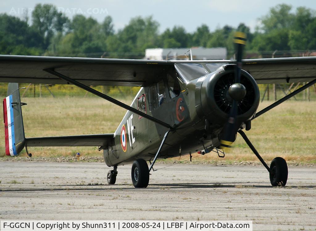 F-GGCN, 1956 Max Holste MH-1521 C1 Broussard C/N 6, Rolling for the show during Air Expo 2008 Airshow @ LFBF