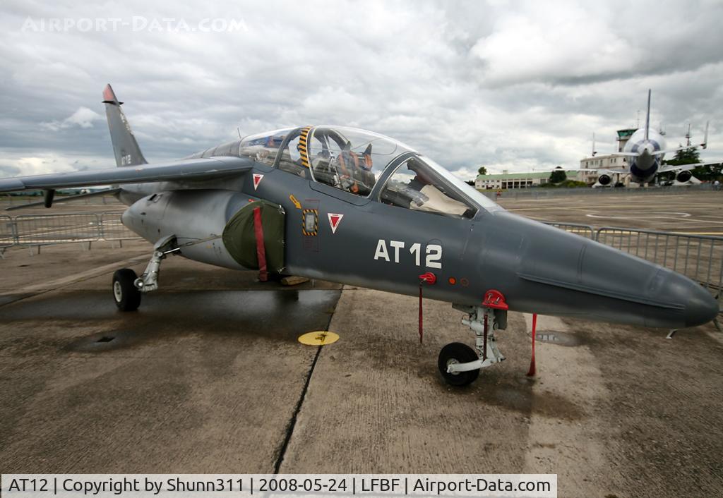 AT12, Dassault-Dornier Alpha Jet 1B C/N B12/1036, Displayed during Air Expo Airshow 2008 @ LFBF