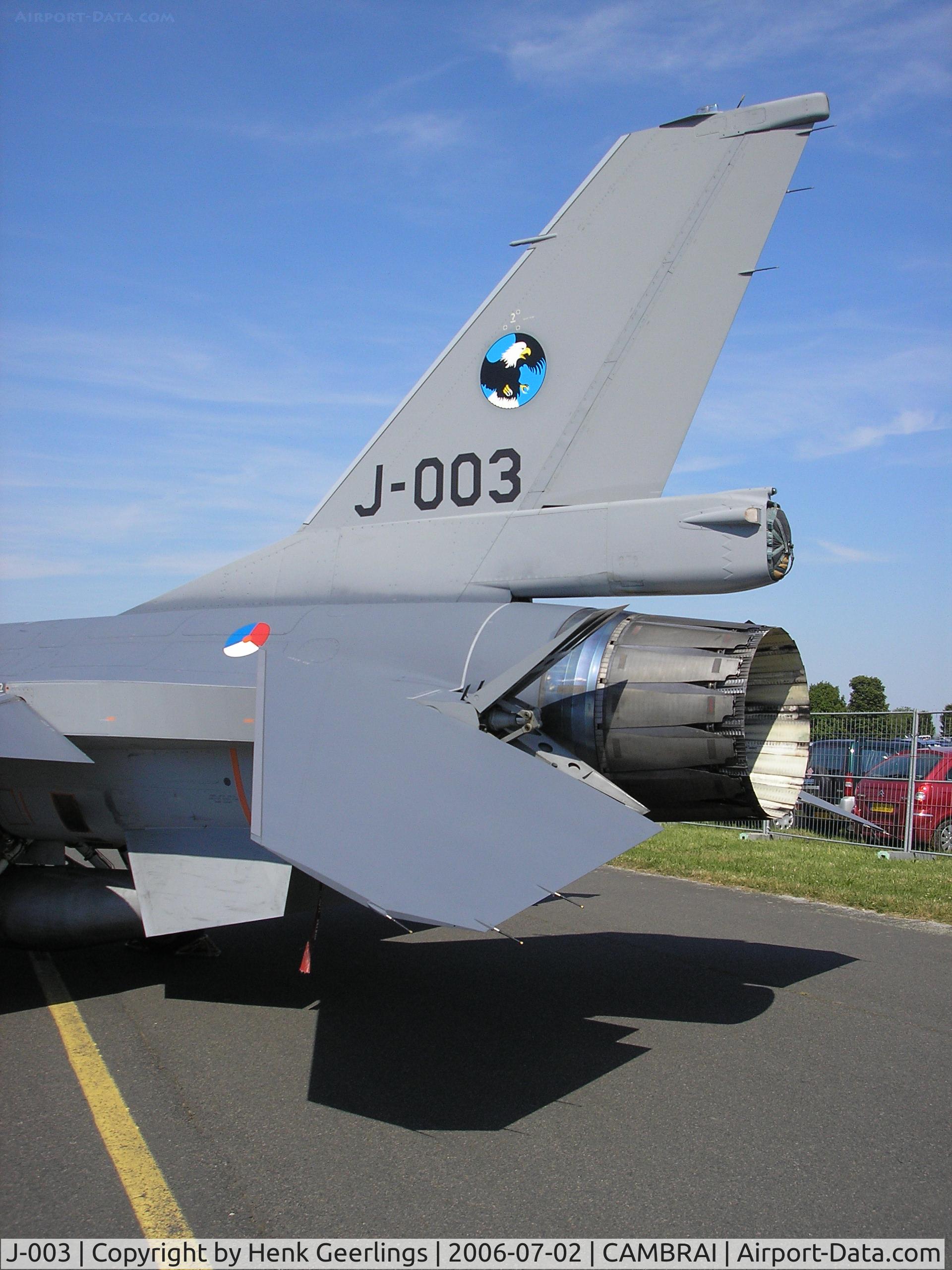 J-003, Fokker F-16AM Fighting Falcon C/N 6D-159, French AF Openday  at Cambrai AFB 2006 -  Dutch AF