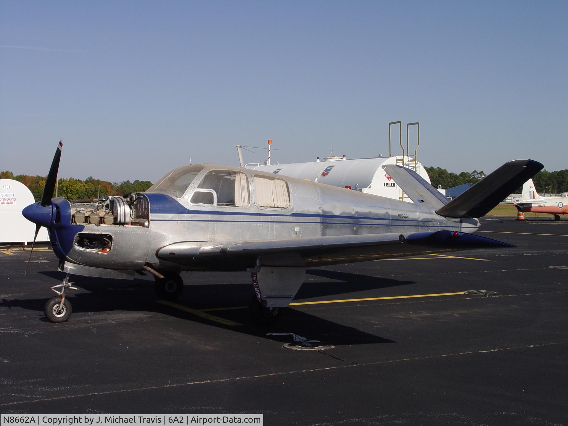 N8662A, 1949 Beech A35 Bonanza C/N D-2127, Nice old A35 Bonanza at 6A2