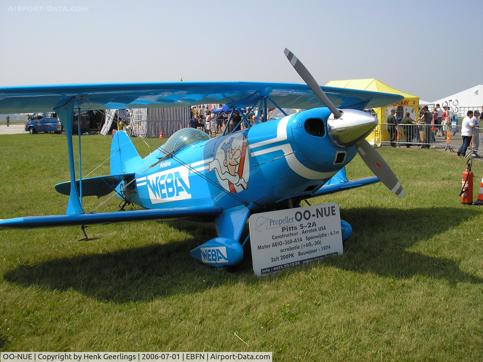OO-NUE, 1974 Pitts S-2A Special C/N 2078, Koksijde Air Base Openday , 01 jul 2006