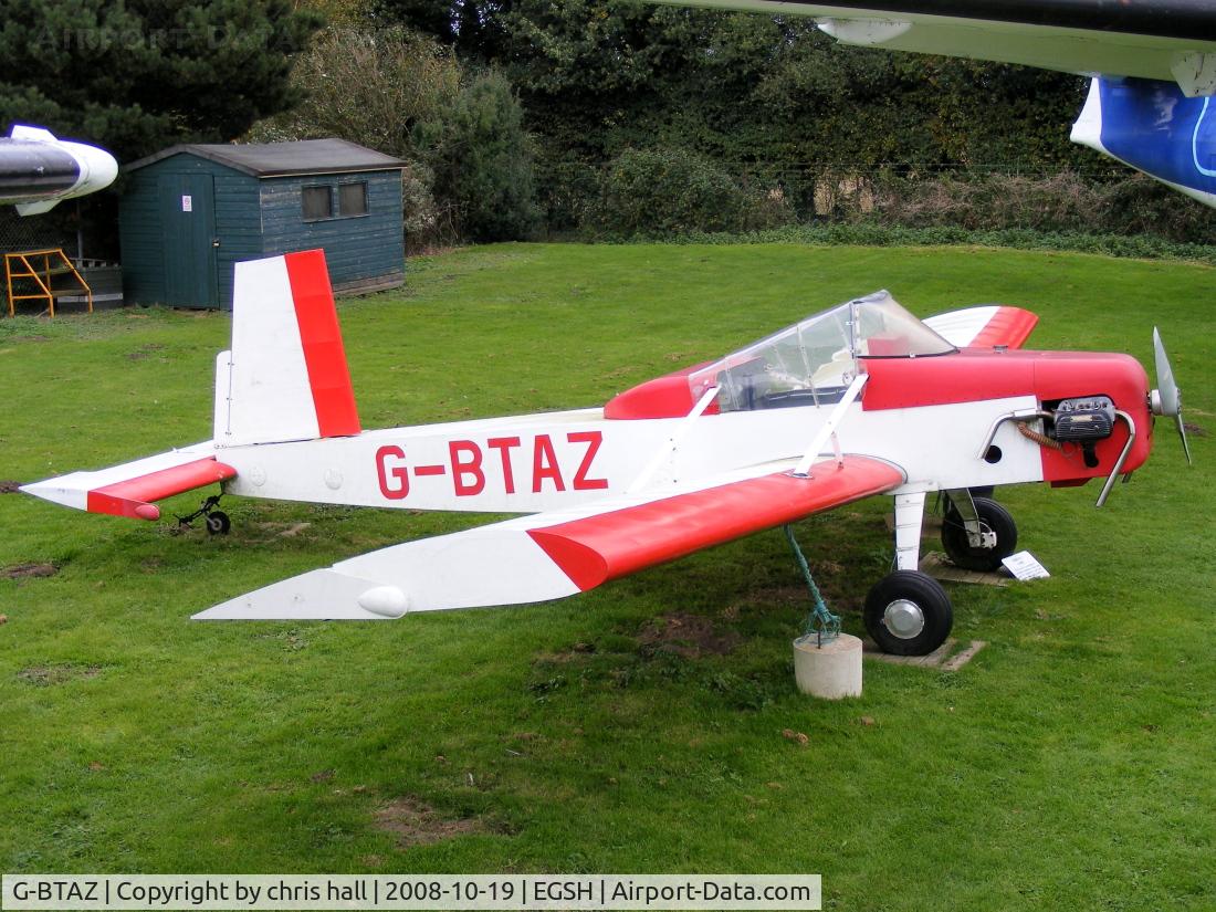 G-BTAZ, 1990 Evans VP-2 Volksplane C/N PFA 063-11474, at the City of Norwich Aviation Museum