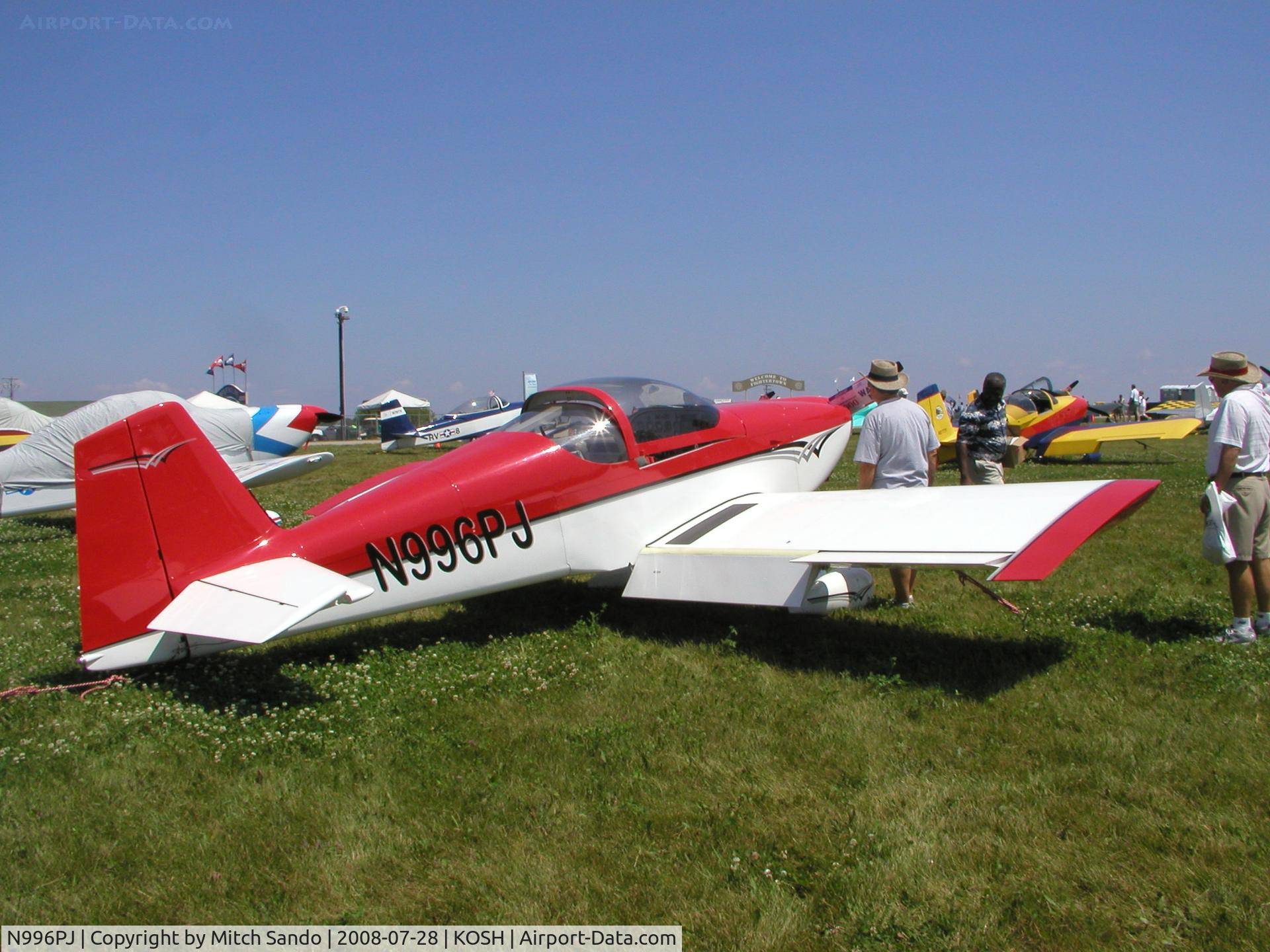 N996PJ, 2002 Vans RV-6 C/N 23456, EAA AirVenture 2008.