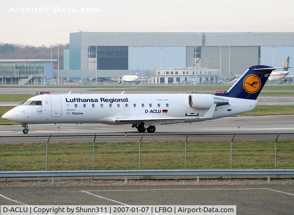 D-ACLU, 1996 Canadair CRJ-200LR (CL-600-2B19) C/N 7104, Rolling to the terminal...