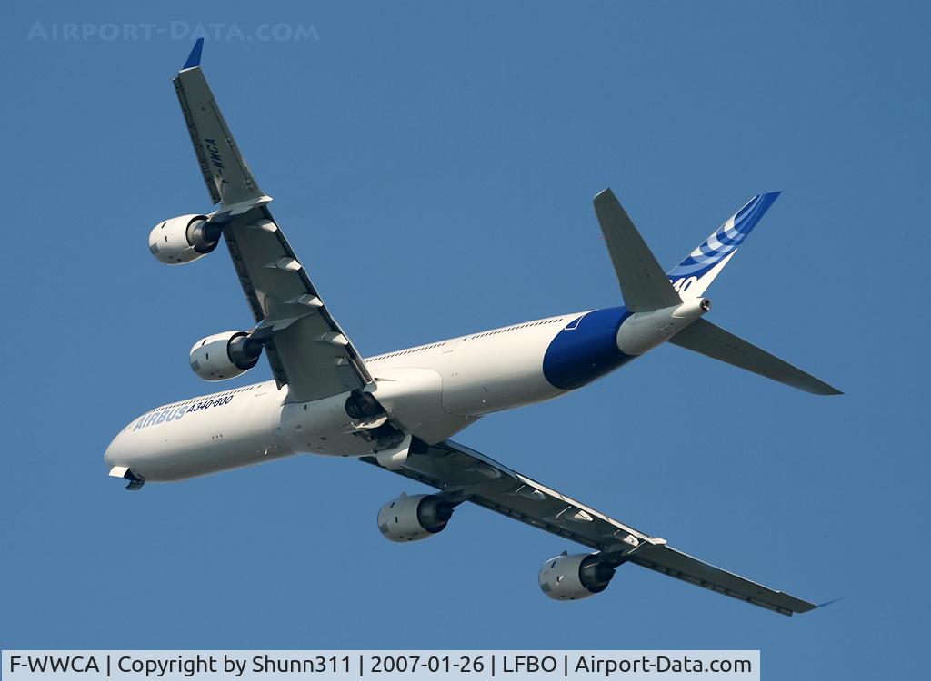 F-WWCA, 2001 Airbus A340-642 C/N 360, Turn right for a new test flight...