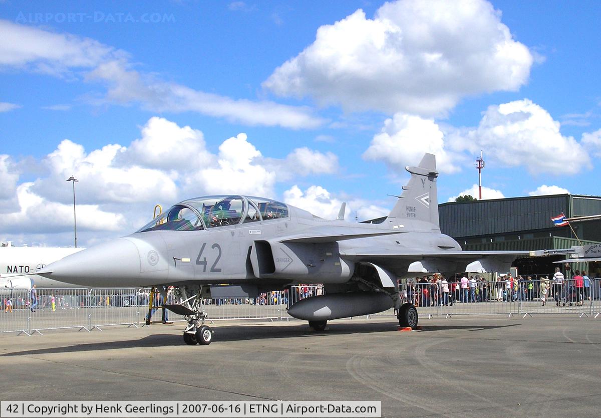 42, Saab JAS-39D Gripen C/N 39851, NATO 25 yrs Geilenkirchen AFB  Hungarian AF