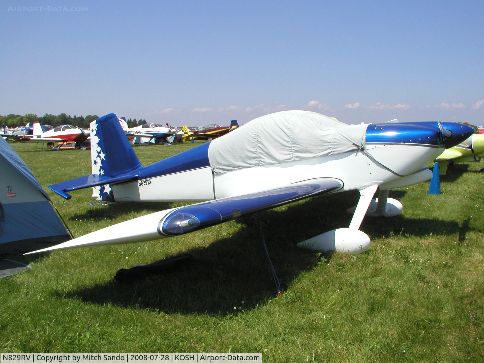 N829RV, 2004 Vans RV-7 C/N 70480, EAA AirVenture 2008.