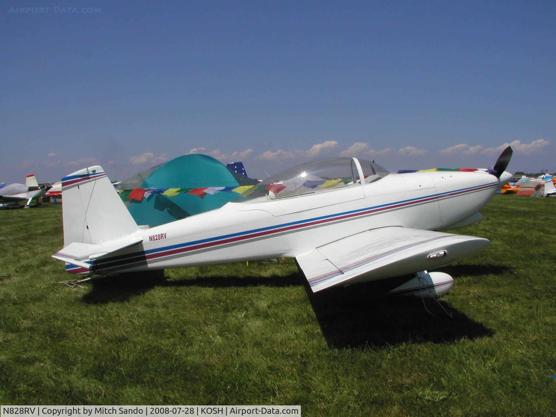 N828RV, 2001 Vans RV-8 C/N 80959, EAA AirVenture 2008.
