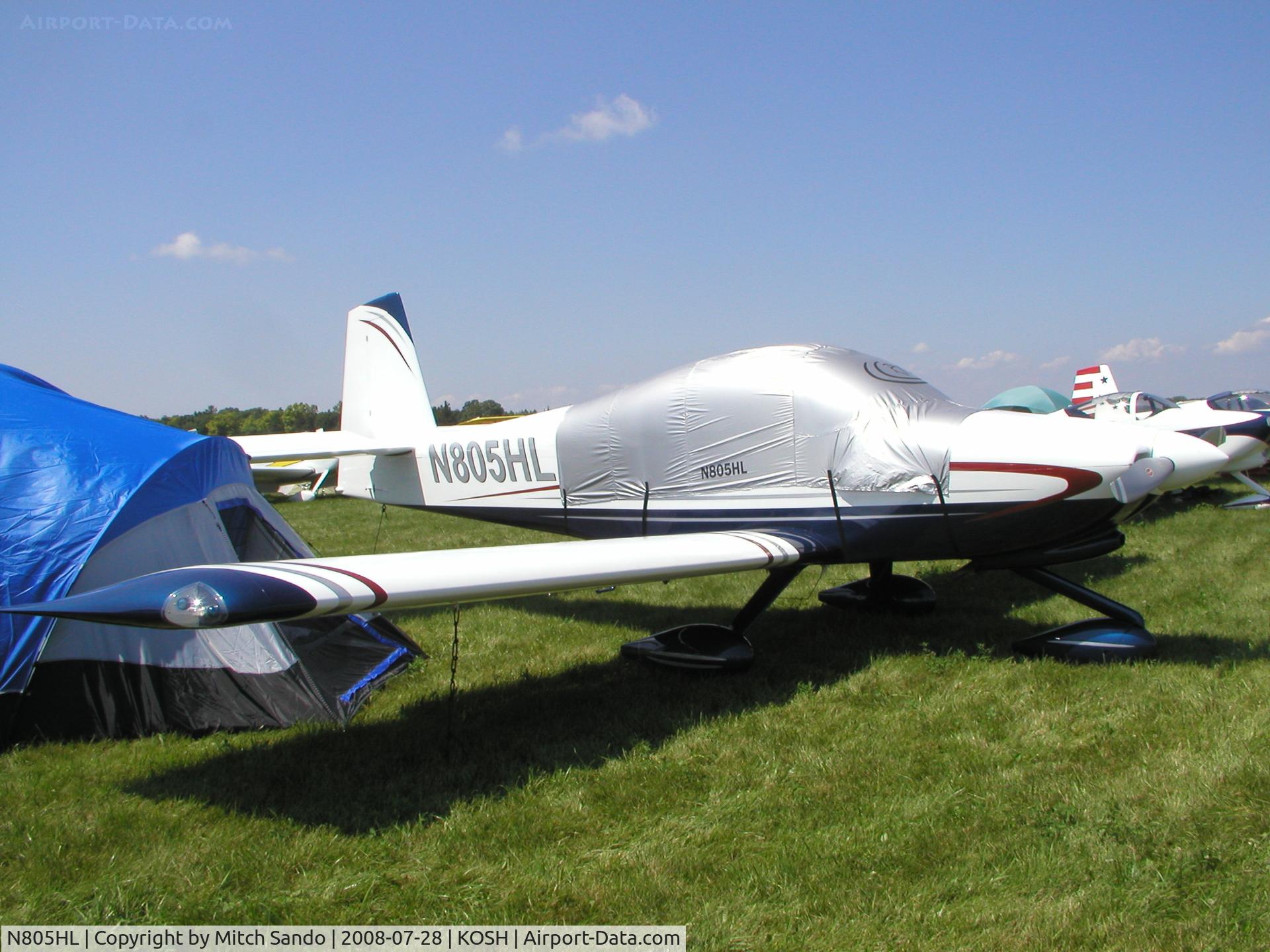 N805HL, Vans RV-10 C/N 40449, EAA AirVenture 2008.