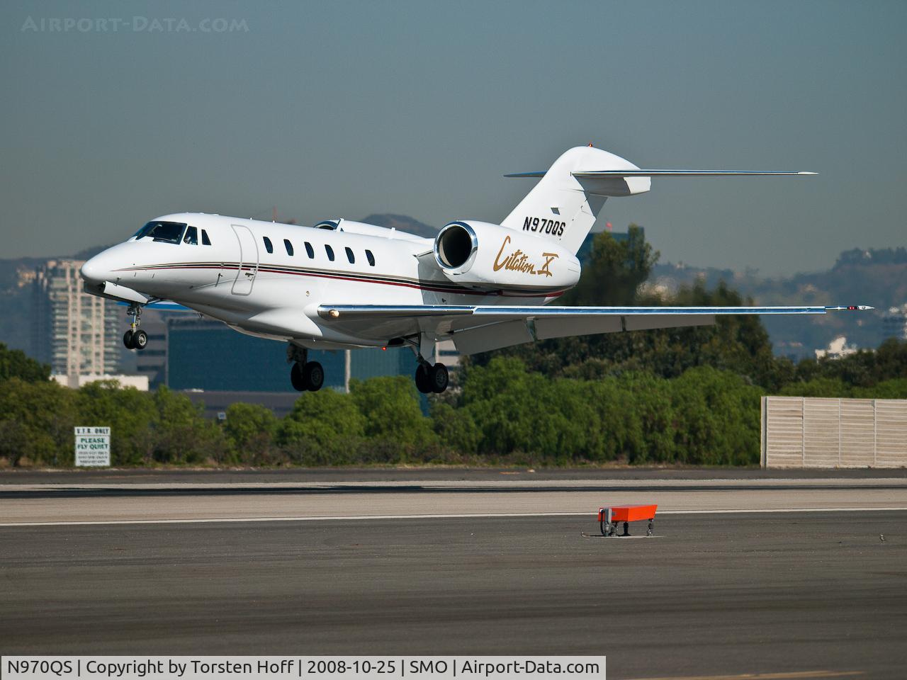 N970QS, 1998 Cessna 750 Citation X C/N 750-0070, N970QS arriving on RWY 21