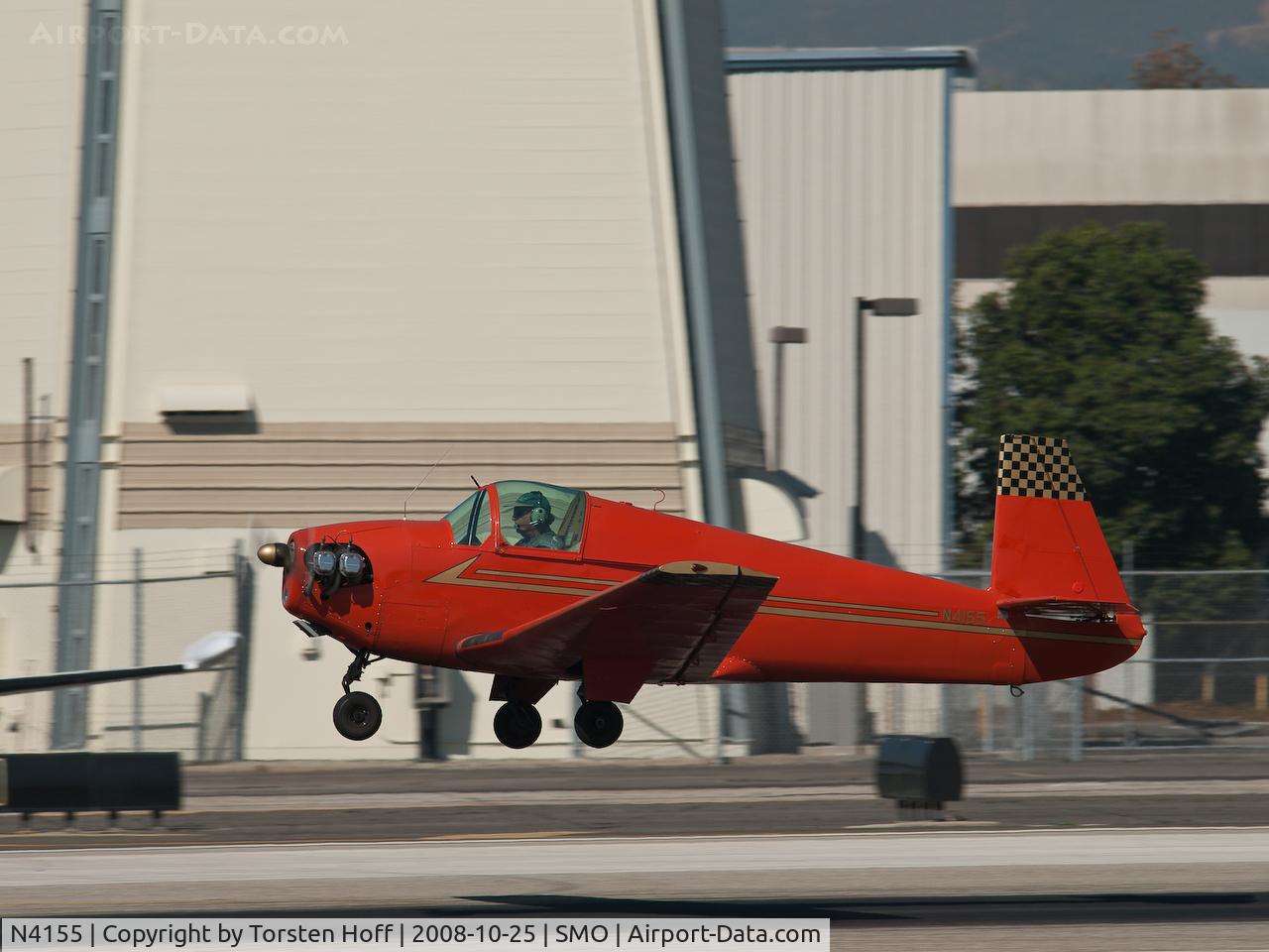 N4155, 1955 Mooney M-18C C/N 321, N4155 departing from RWY 21