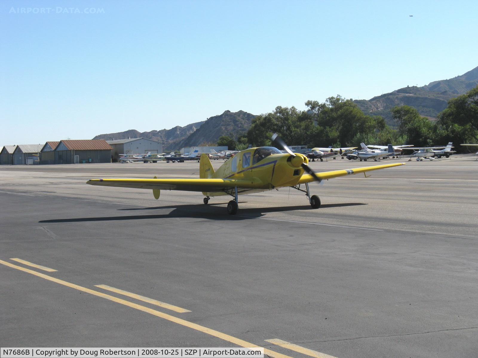 N7686B, 1957 Bellanca 14-19-2 Cruisair Senior C/N 4037, 1957 Downer Bellanca 14-19-2 CRUISEMASTER, Continental O-470-K 230 Hp, taxi to rwy 04