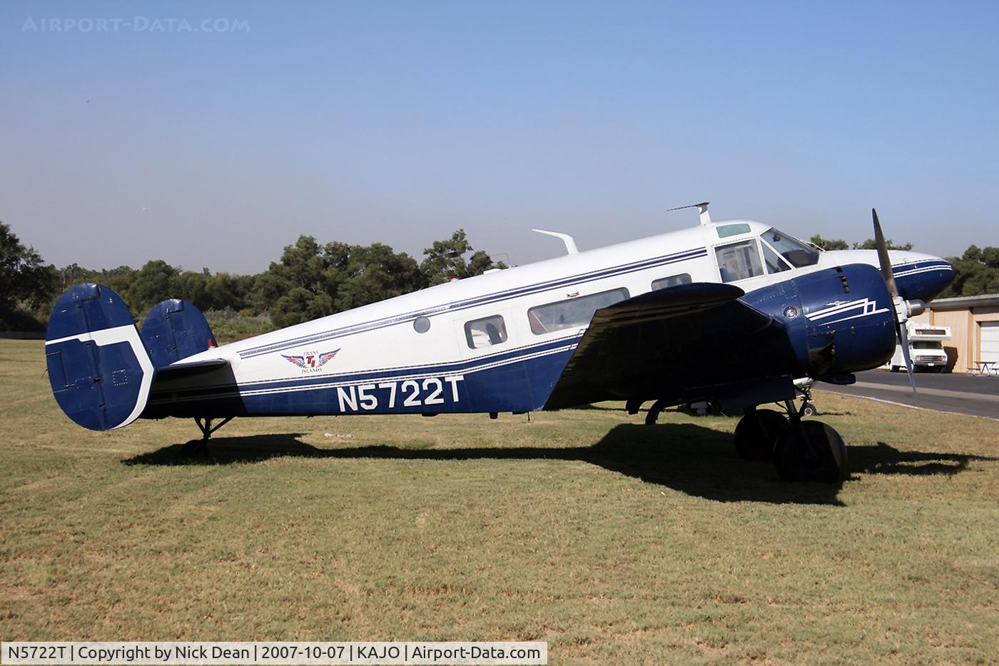 N5722T, 1960 Beech G18S C/N BA-552, /