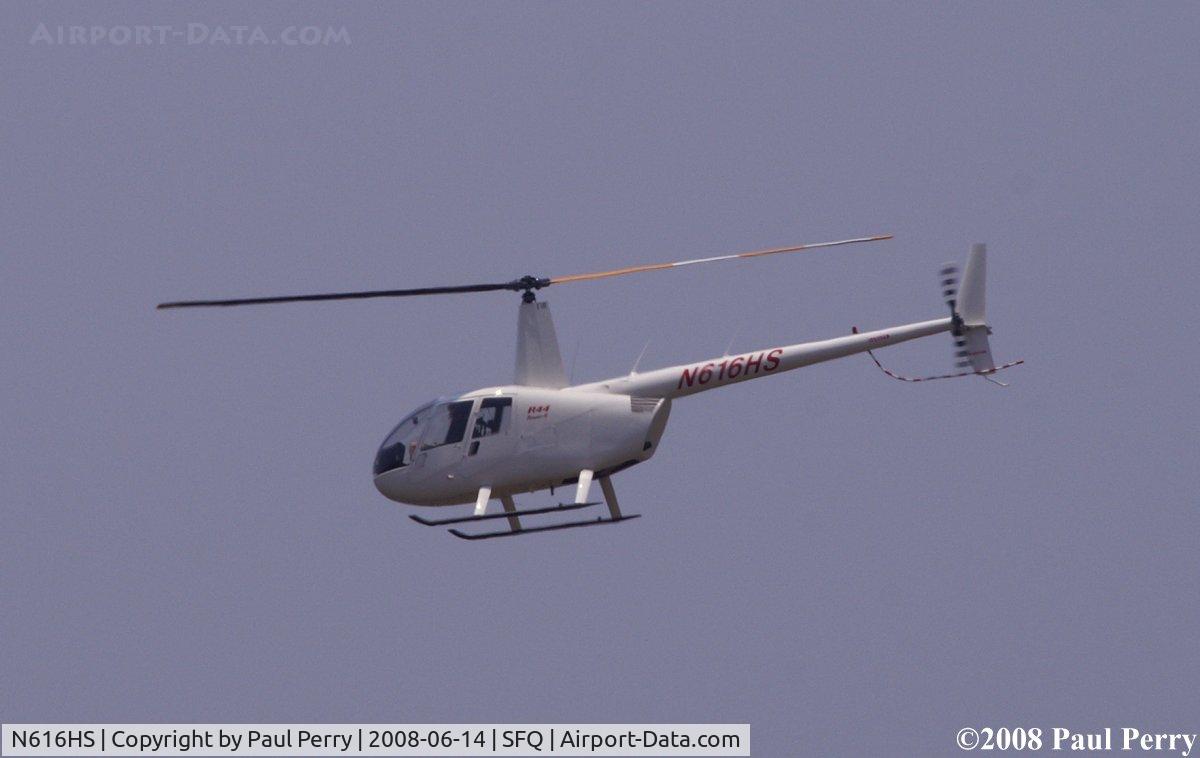 N616HS, 2004 Robinson R44 II C/N 10449, Over SFQ during the fly-in