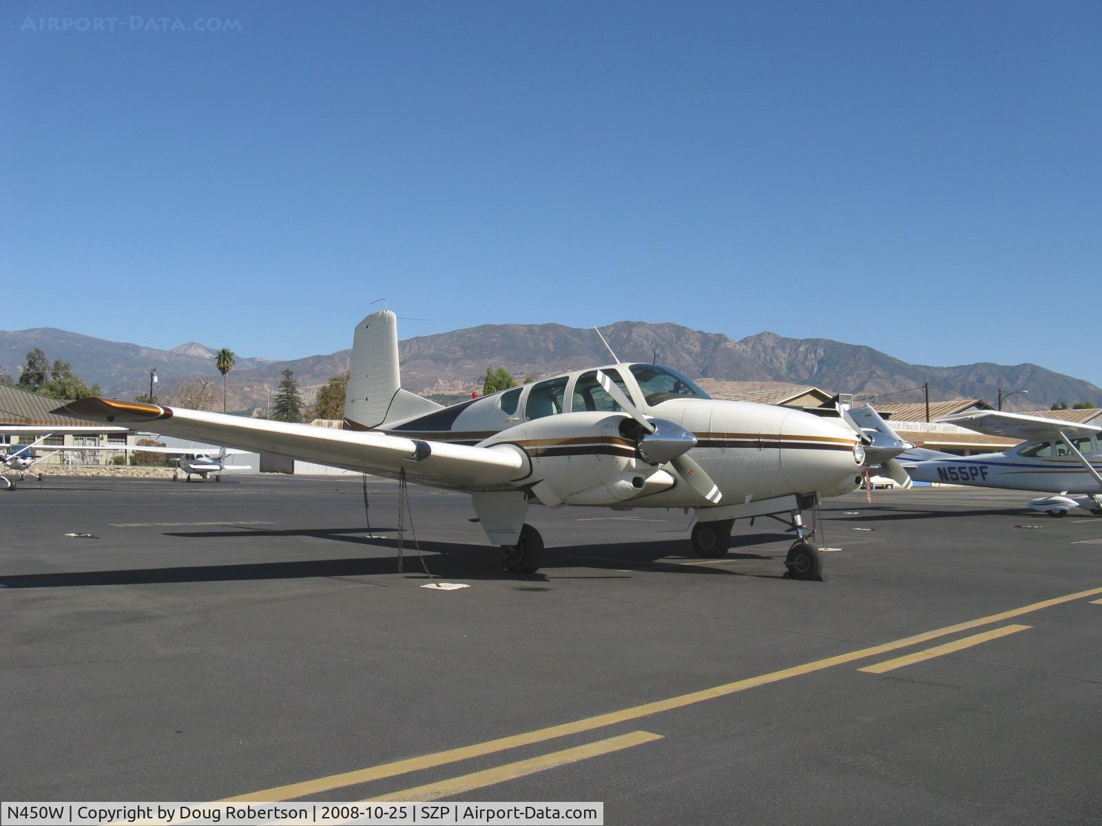 N450W, 1958 Beech 95 C/N TD-87, 1958 Beech 95 TRAVELAIR, two Lycoming O&VO-360 180 hp each