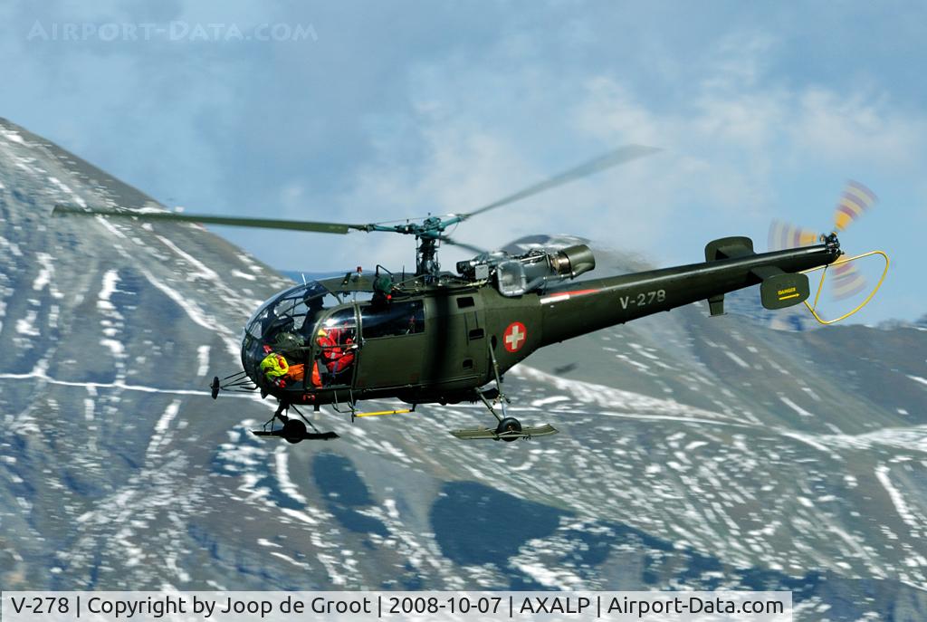 V-278, Aérospatiale SA-316B Alouette III C/N 154/1100, Now that the EC635 is being delivered it will become harder to get decent pictures of Swiss Alouettes.