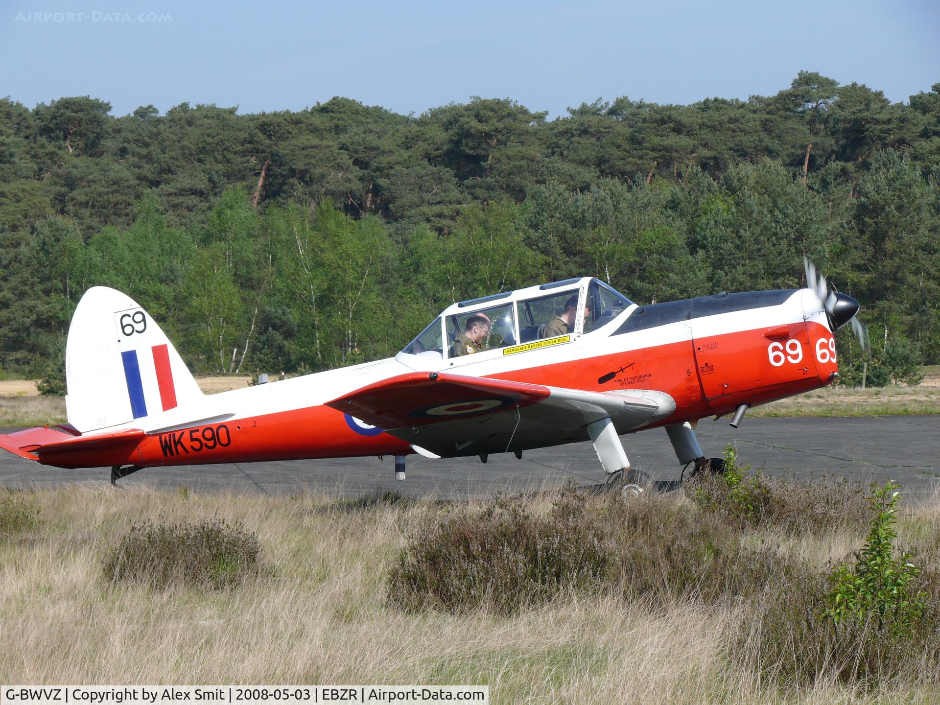 G-BWVZ, 1952 De Havilland DHC-1 Chipmunk T.10 C/N C1/0614, De Havilland Canada DHC-1 Chipmunk 22 G-BWVZ painted as Royal Air Force WK590/69