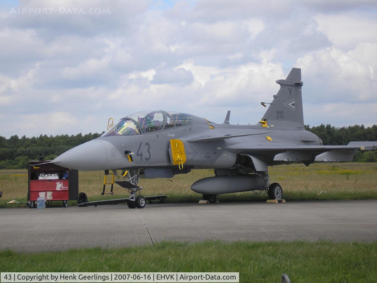 43, Saab JAS-39D Gripen C/N 39852, Dutch AF Openday, Volkel AFB , 2007 Hungarian AF