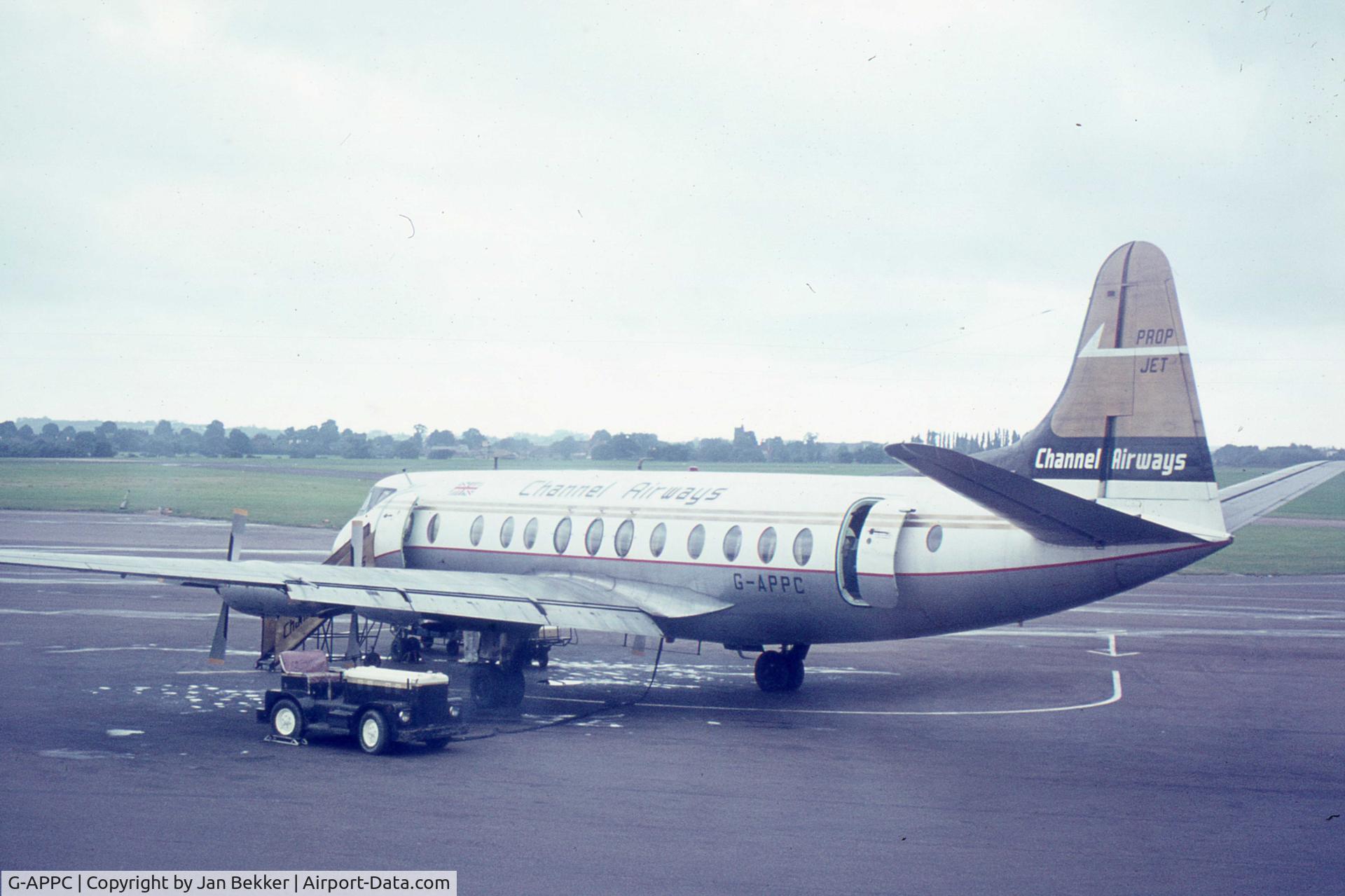 G-APPC, 1958 Vickers Viscount 812 C/N 362, Vickers Viscount probably at Rotterdam