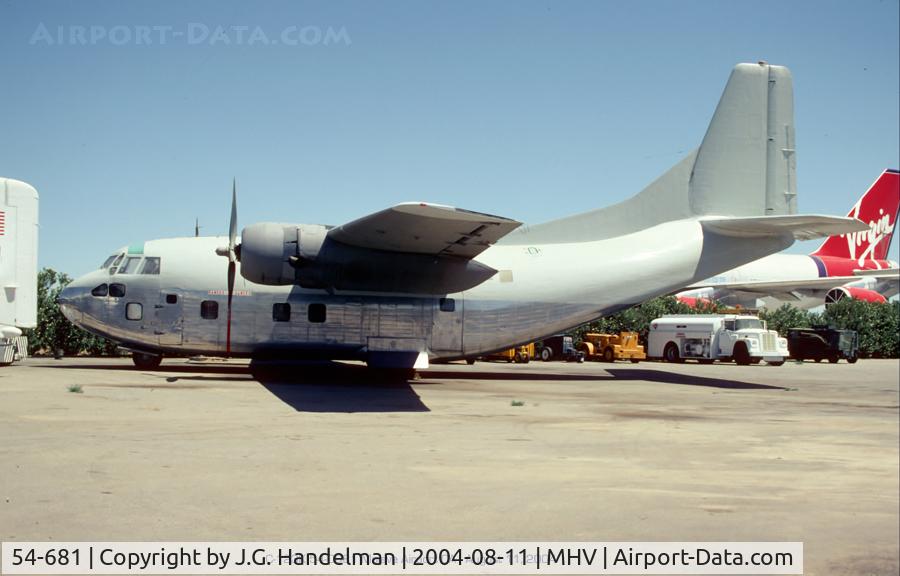 54-681, 1954 Fairchild C-123K (C-123B Provider) C/N 20130, C-123K at Mojave CA
