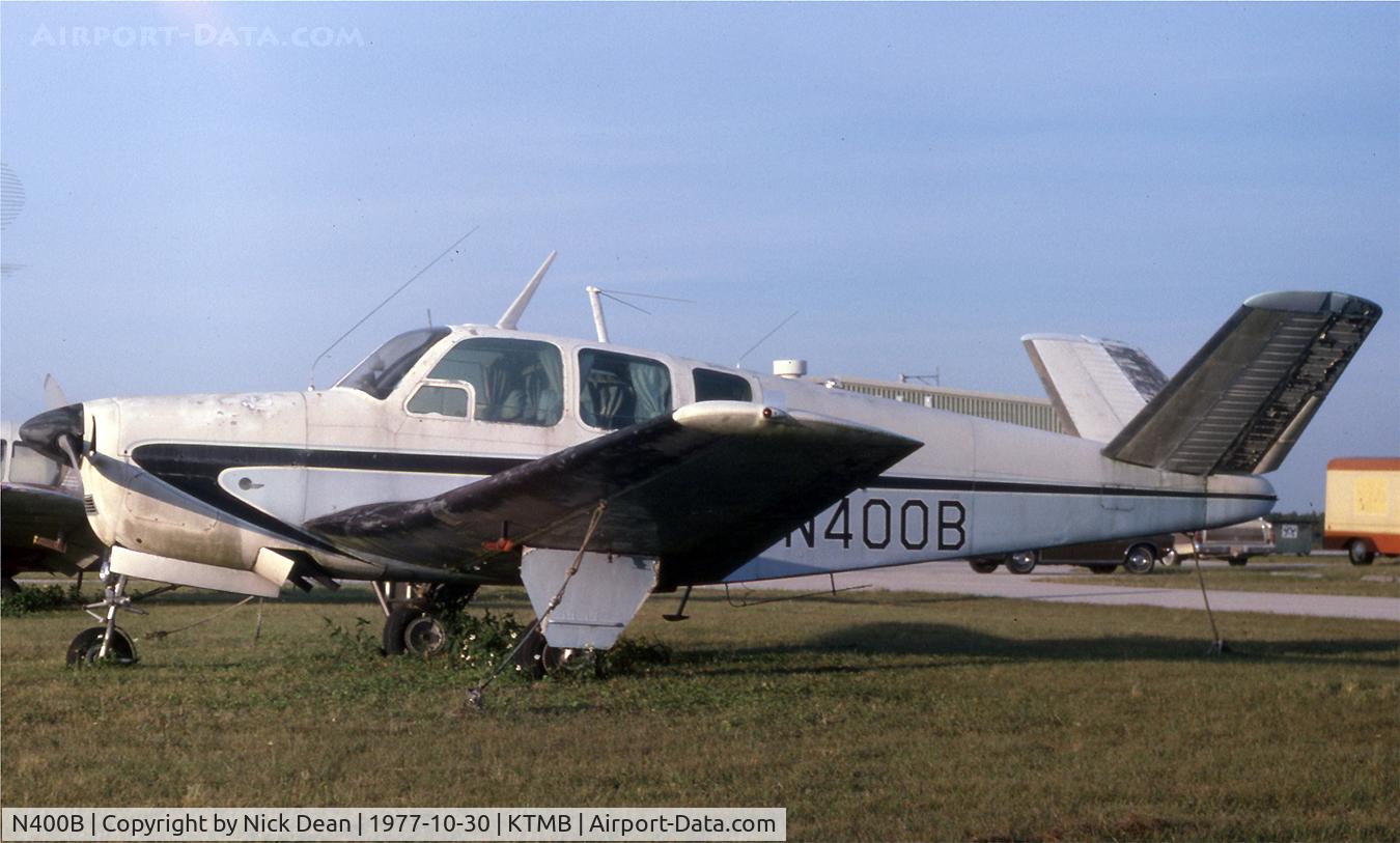 N400B, 1956 Beech G35 Bonanza C/N D-4663, Scanned from a slide taken during my first spotting trip to the US