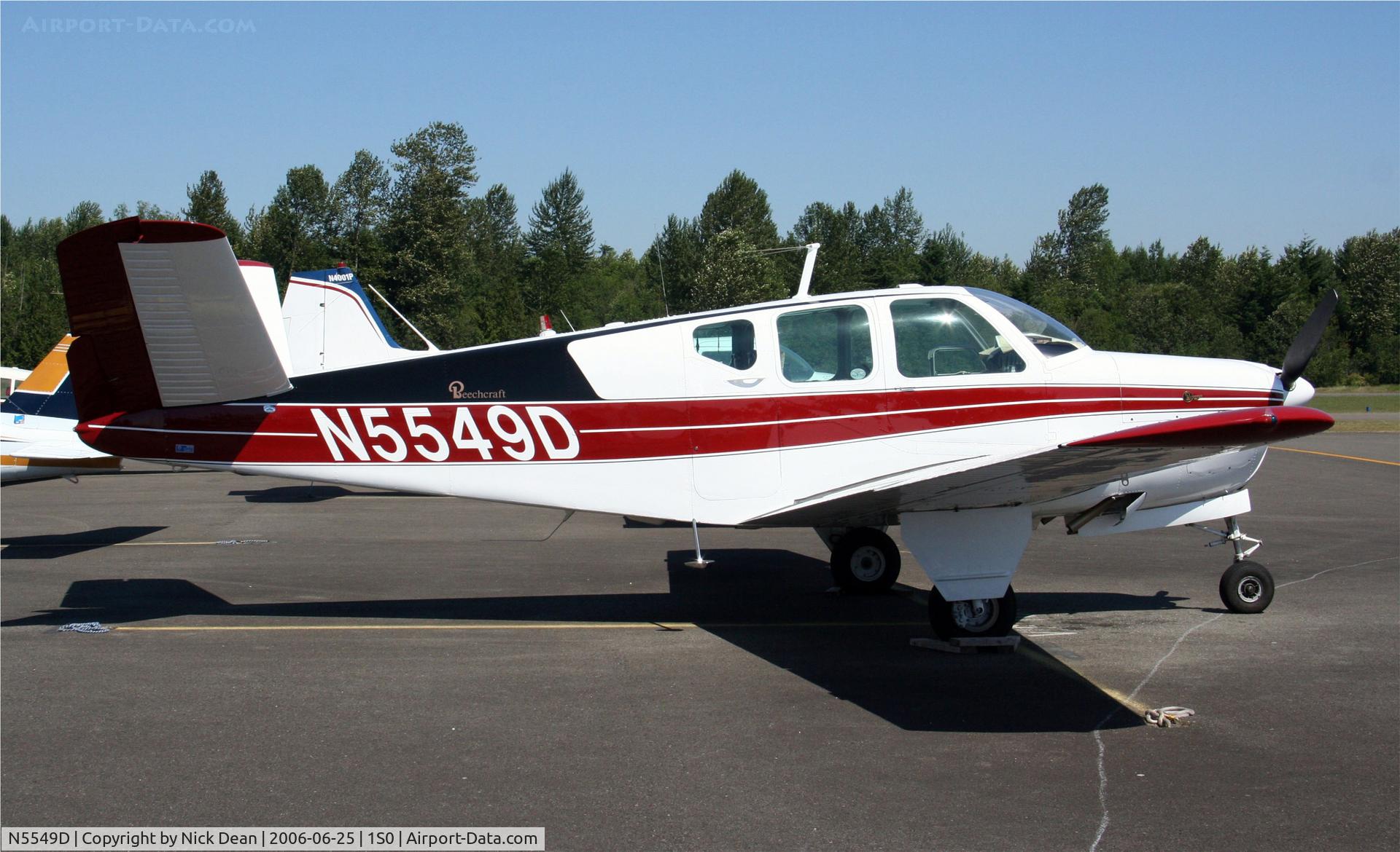 N5549D, 1957 Beech H35 Bonanza C/N D-5109, Puyallup Thun Field