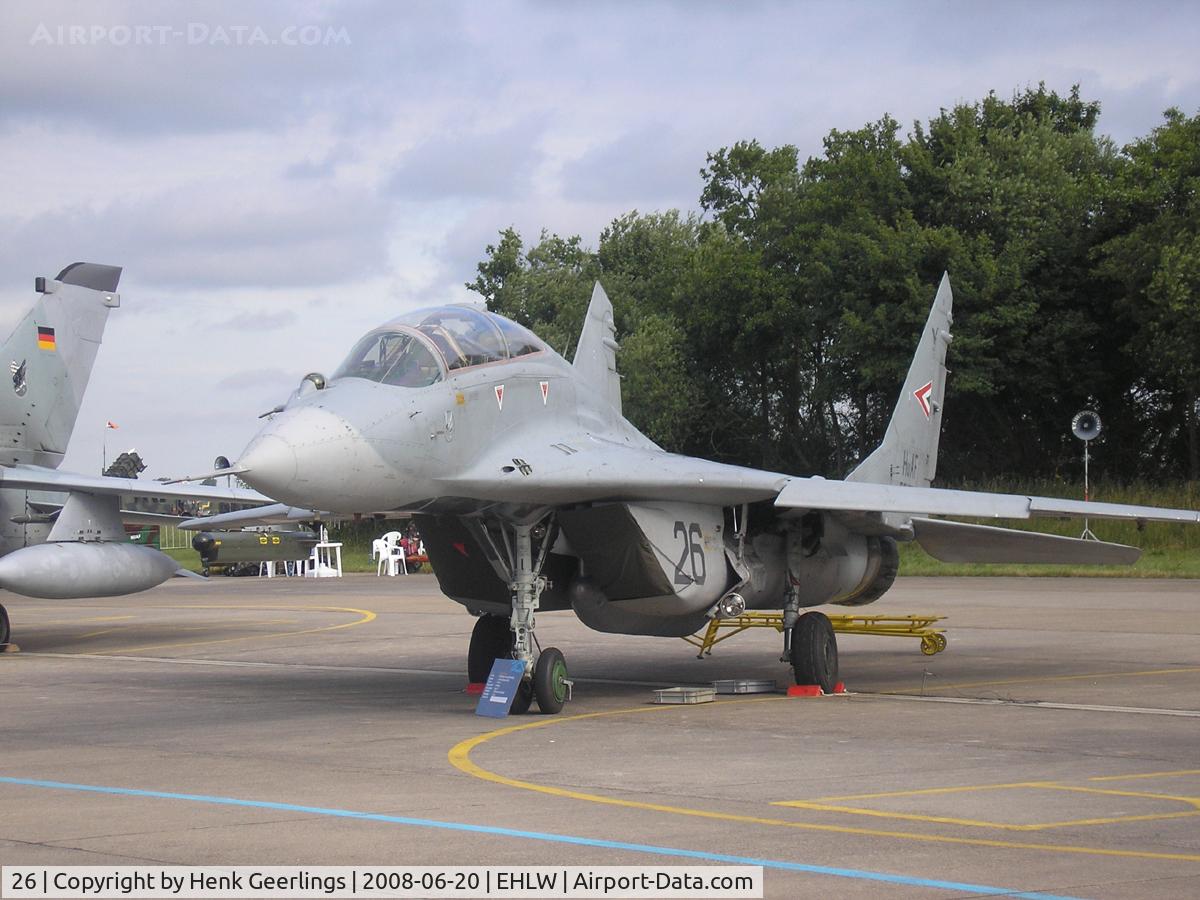 26, Mikoyan-Gurevich MiG-29UB C/N N50903027257, Dutch AF Openday , Leeuwarden AFB , 2008
