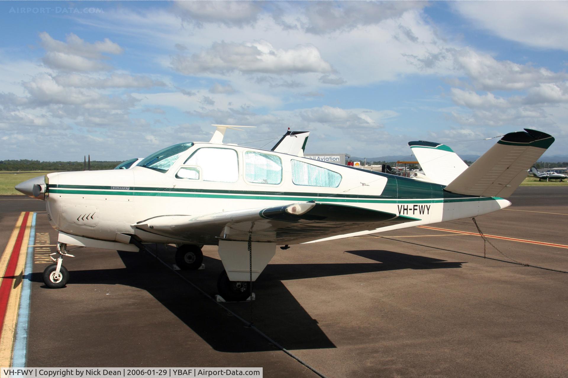 VH-FWY, 1968 Beech V35A Bonanza C/N D-8863, /
