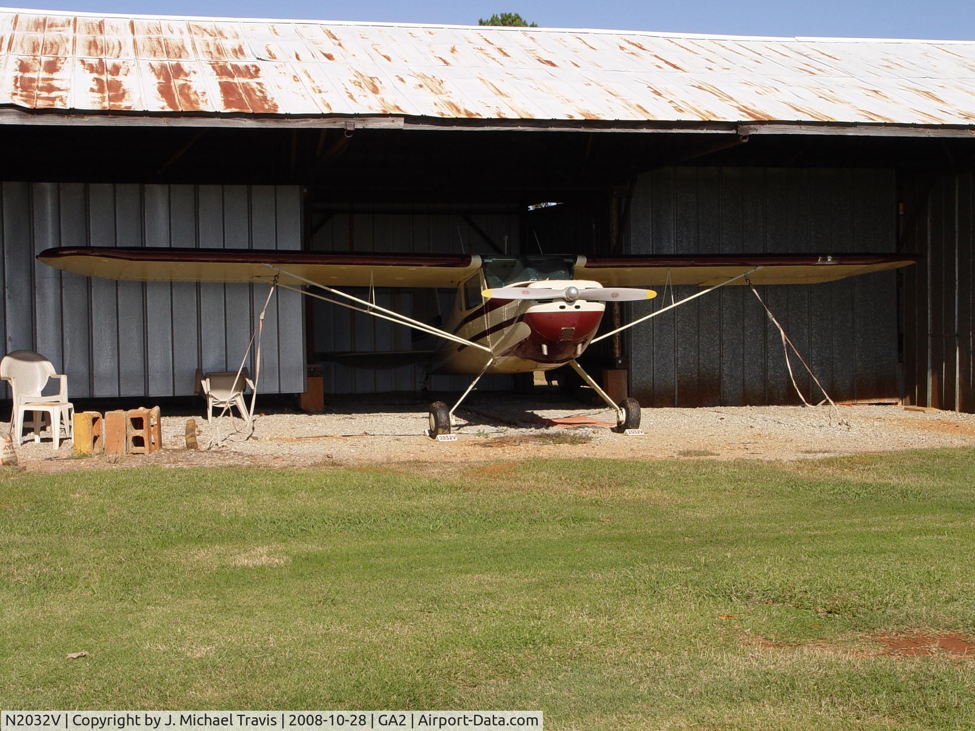 N2032V, 1947 Cessna 120 C/N 14245, 32V resting at GA2.