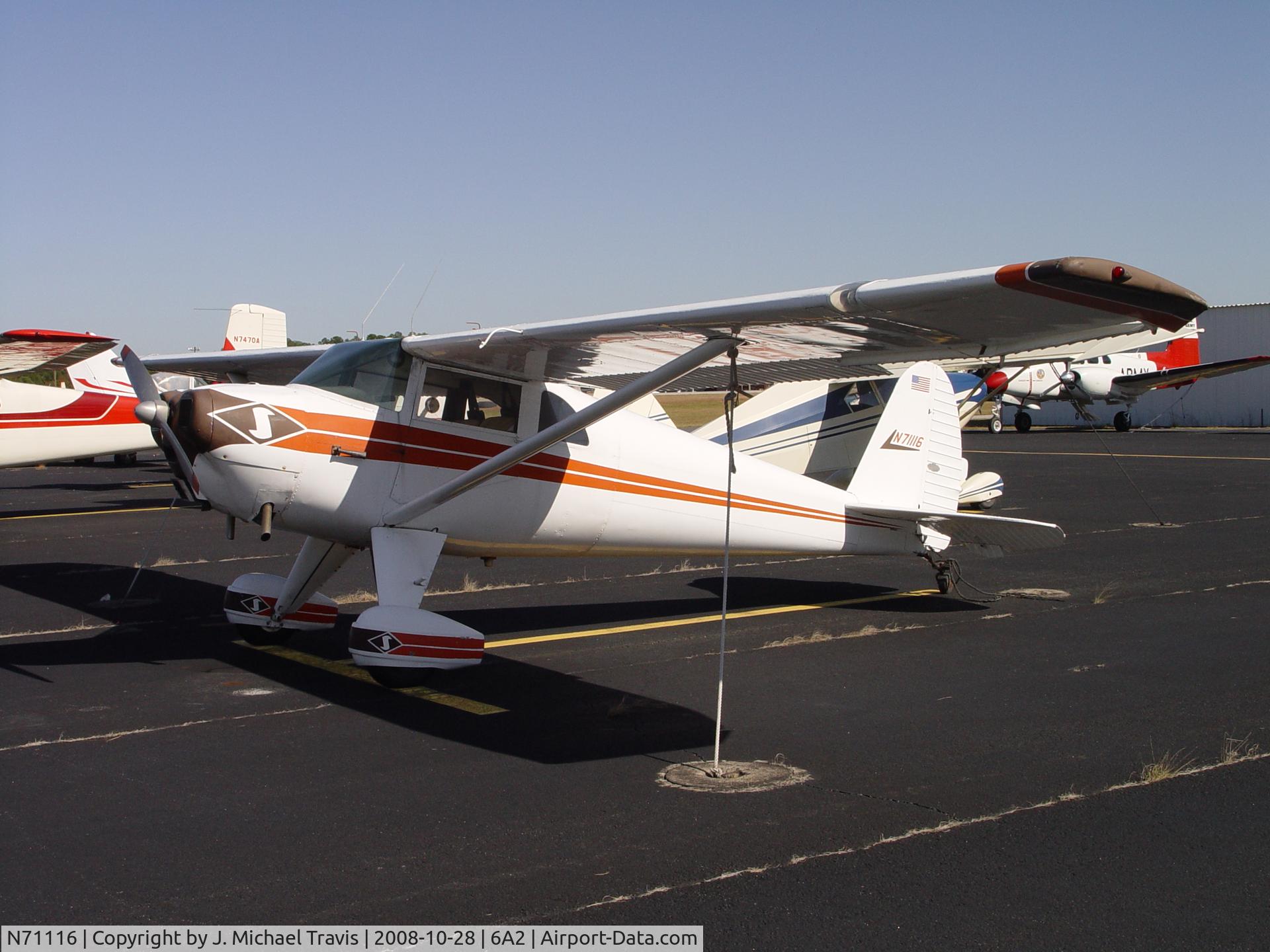 N71116, 1946 Luscombe 8E Silvaire C/N 2543, Nice old Luscombe at 6A2