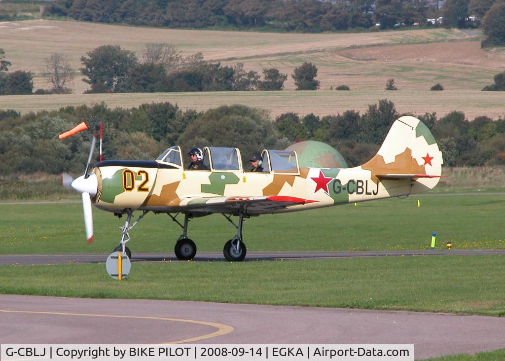 G-CBLJ, 1988 Bacau Yak-52 C/N 888615, SHOREHAM