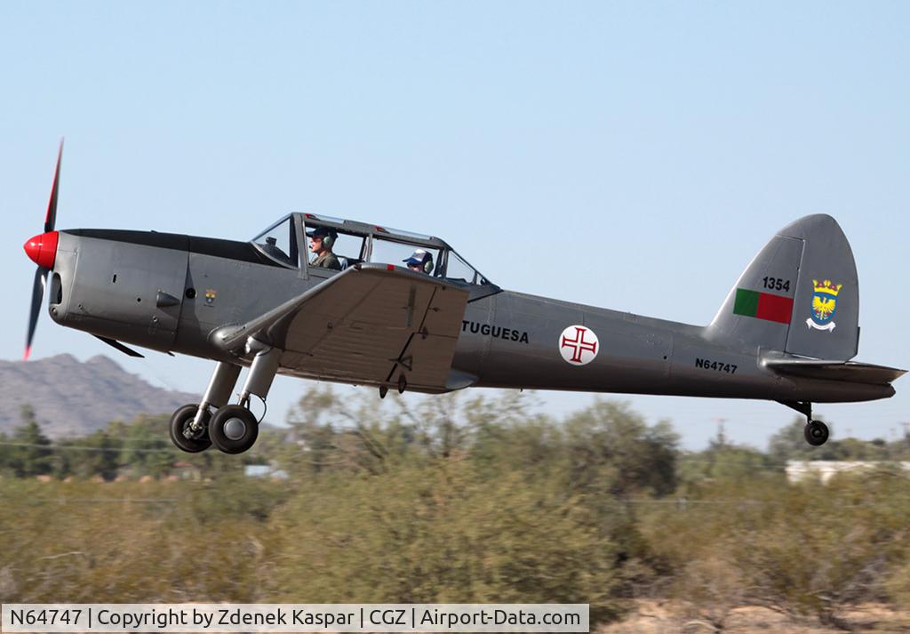 N64747, 1958 OGMA DHC-1 Chipmunk T.20 C/N OGMA-44, Casa Grande Airport