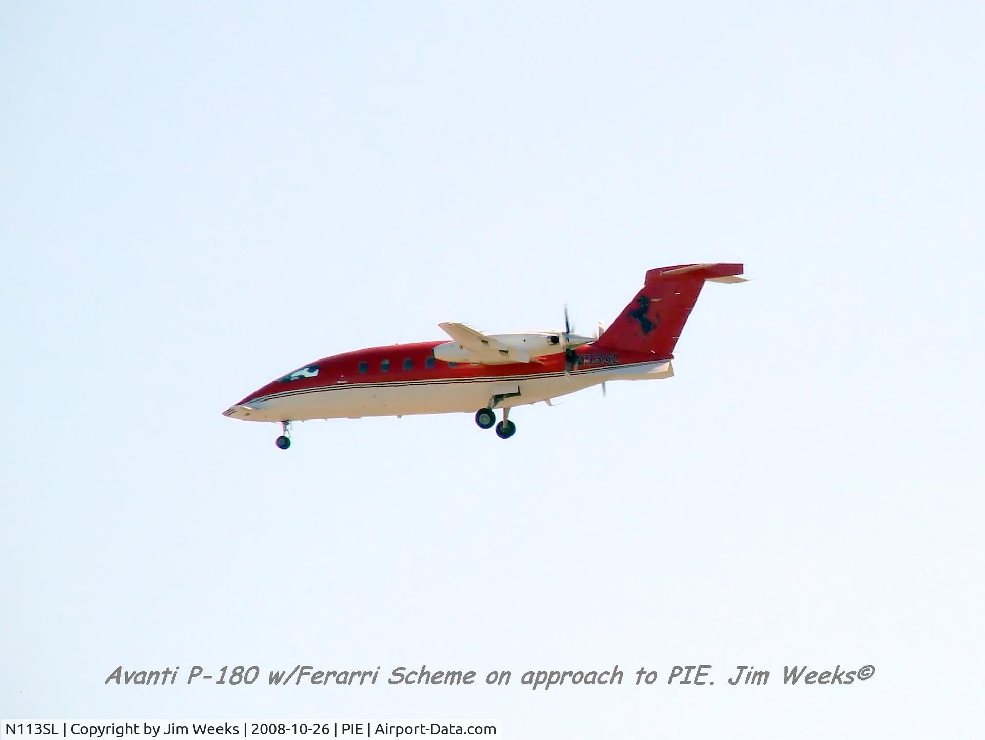 N113SL, 1993 Piaggio P-180 Avanti C/N 1020, Ferarri scheme for one of the Avanti P-180's