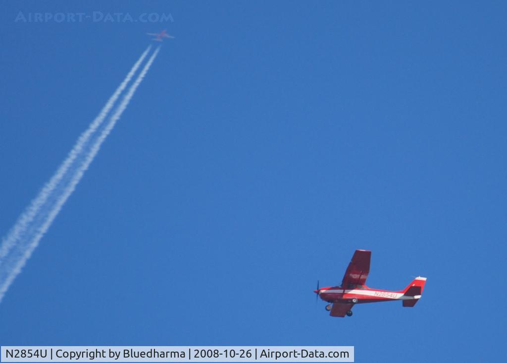 N2854U, 1963 Cessna 172D C/N 17250454, Flying over West Littleton, Colorado