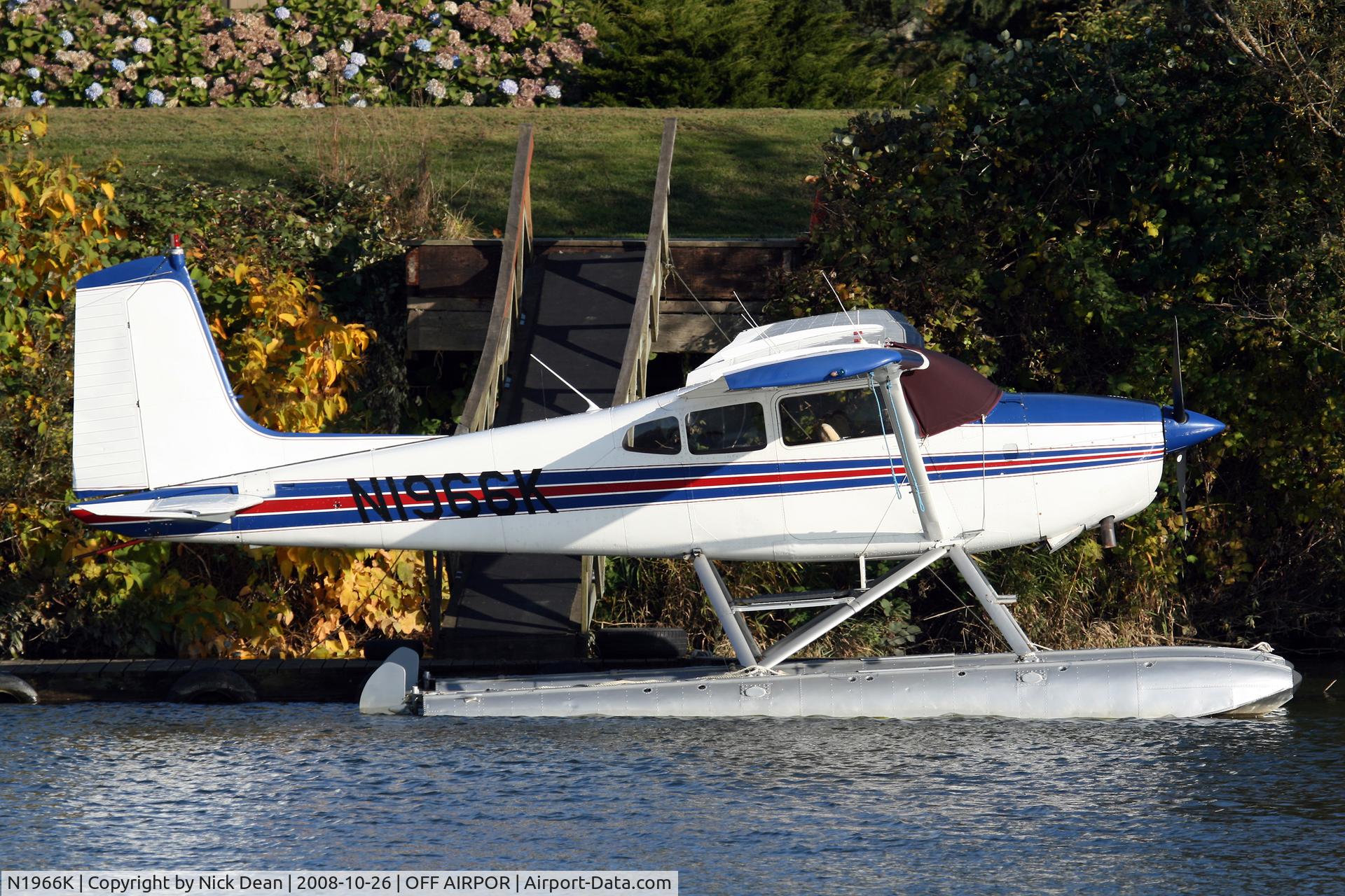 N1966K, 1966 Cessna 180H Skywagon C/N 180-51761, Snohomish river near Harvey Field