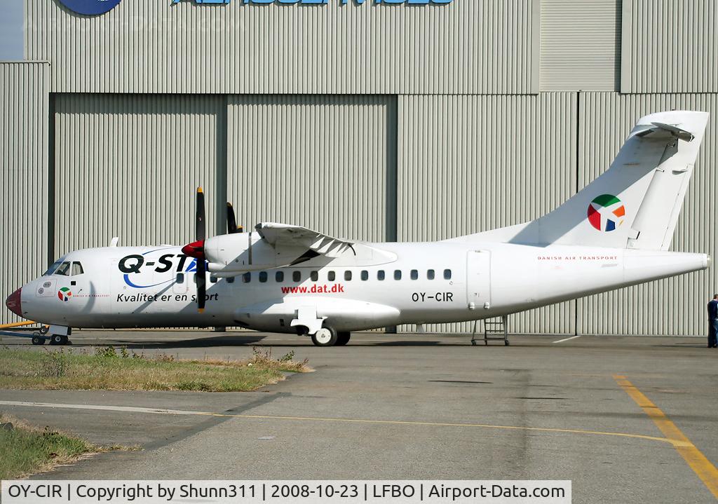 OY-CIR, 1988 ATR 42-312 C/N 107, Special markings for DAT aircraft... At Latecoere Aeroservices facility...