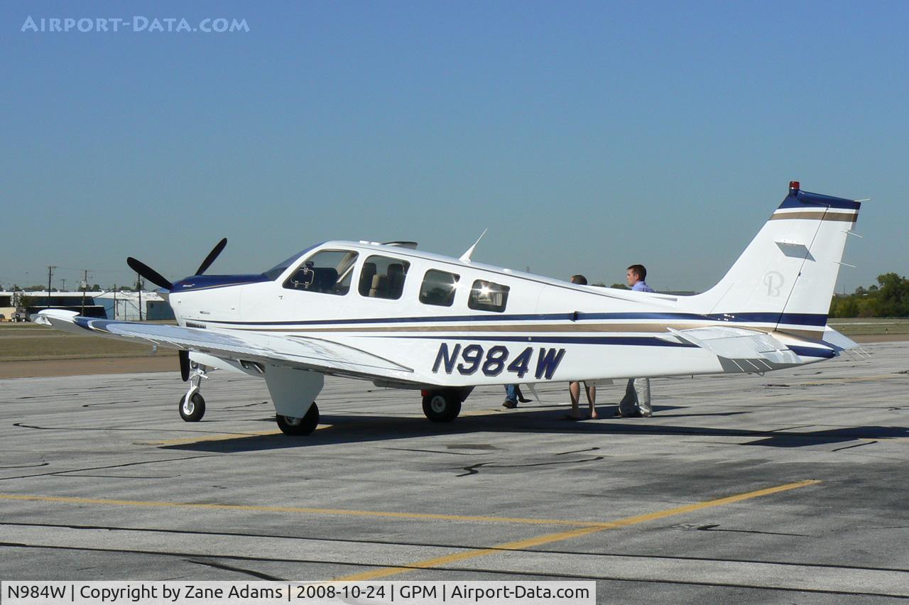 N984W, 2008 Hawker Beechcraft G36 Bonanza C/N E-3849, At Grand Prairie Municipal