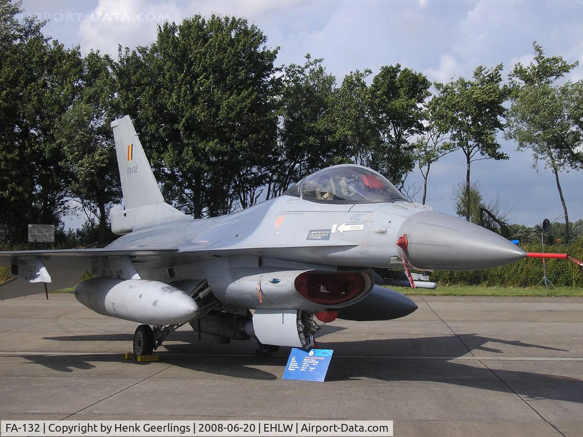 FA-132, SABCA F-16AM Fighting Falcon C/N 6H-132, Dutch AF Openday , Leeuwarden AFB , 2008   - Belgian AF