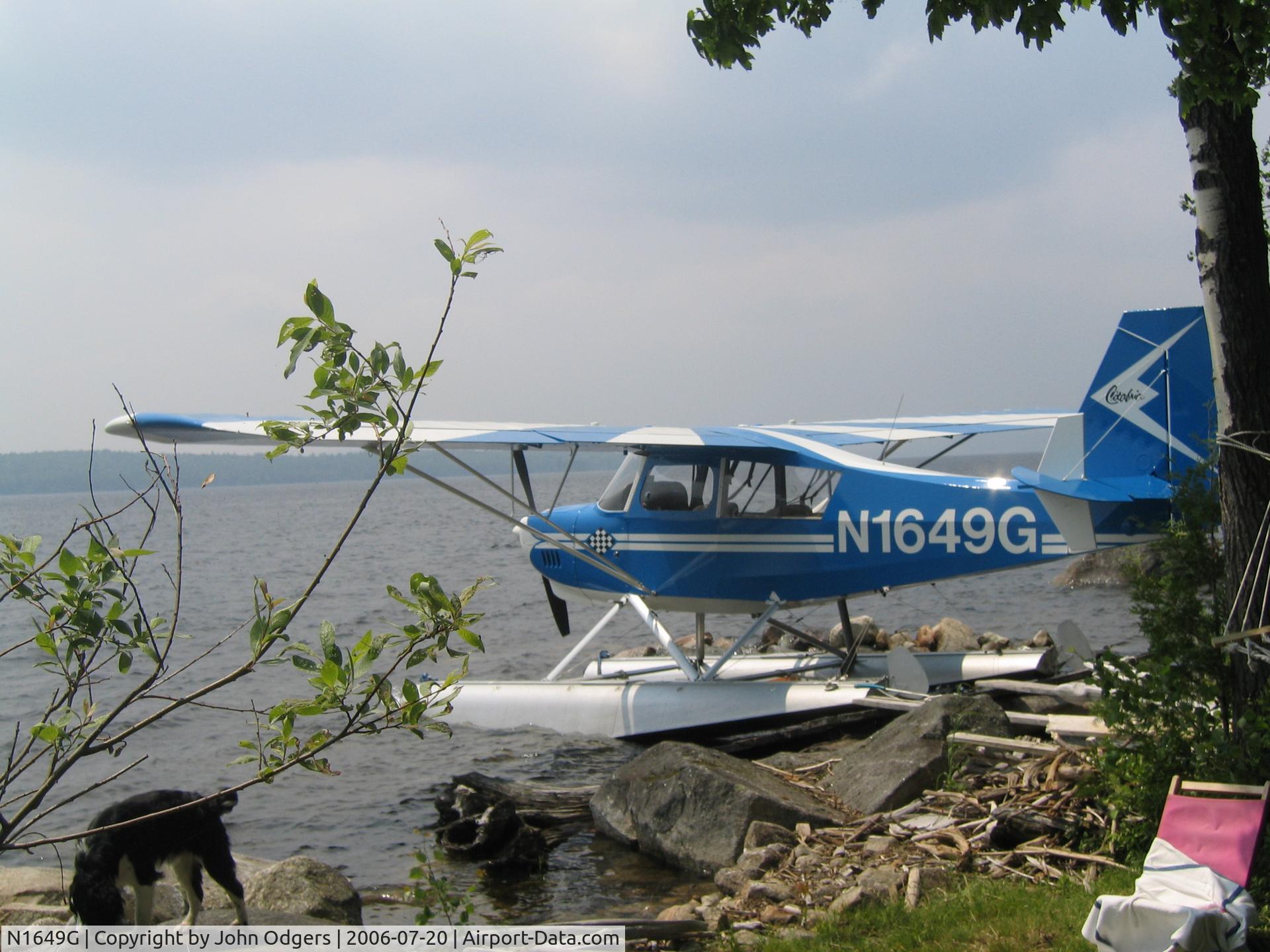 N1649G, 1968 Champion 7GCBC C/N 120, On Edo 2000s, Rangeley ME