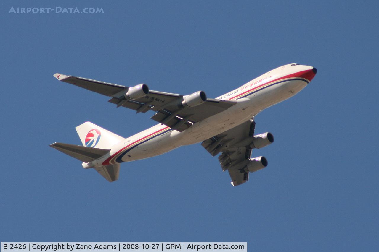 B-2426, 2007 Boeing 747-40BF/ER/SCD C/N 35208/1392, China Cargo landing on approach to DFW - photographed over Grand Prairie Muni.