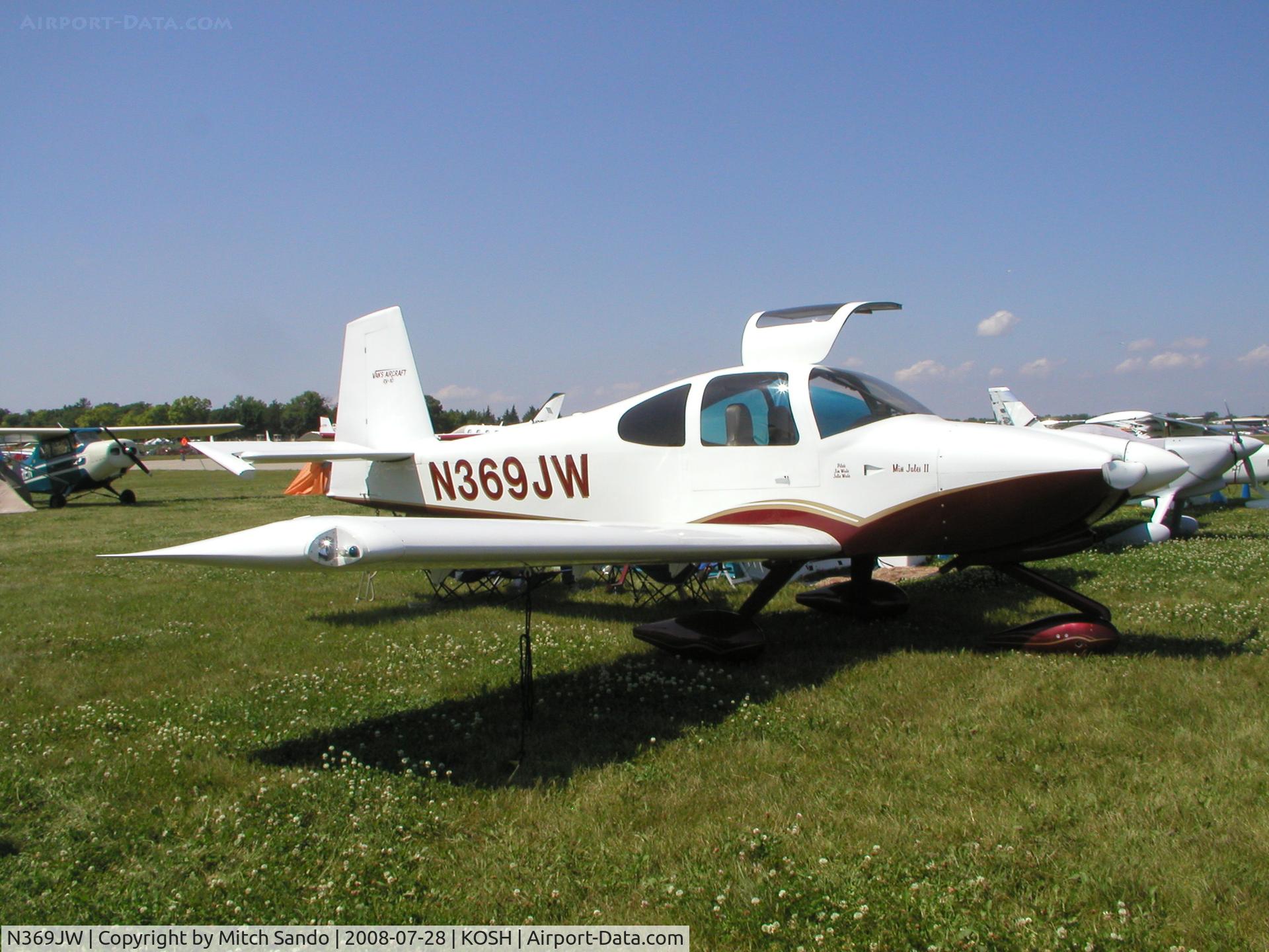 N369JW, Vans RV-10 C/N 40383, EAA AirVenture 2008.
