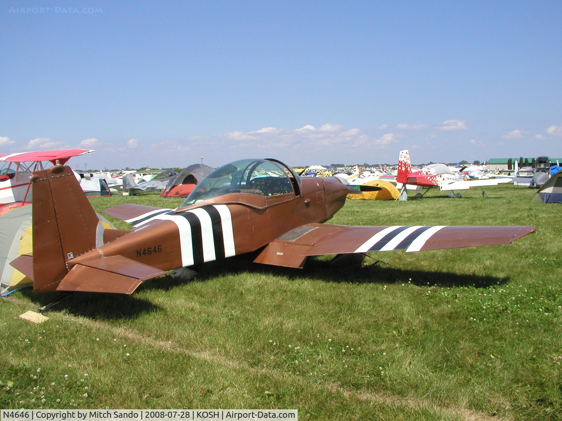 N4646, 1975 Bushby Mustang II C/N M-II-480, EAA AirVenture 2008.
